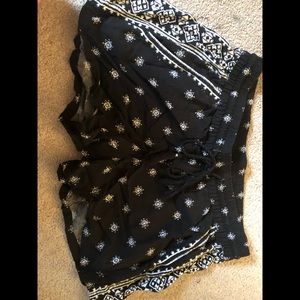 Black flowy shorts